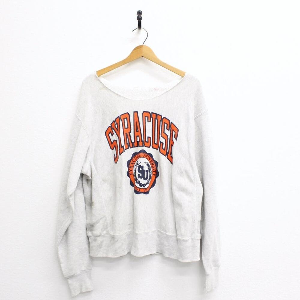 Vintage 80s Syracuse Orangemen Gray Sweatshirt Men’s XL NCAA College